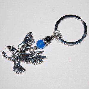 Eagle Keychain,Gemstone Beaded,Eagle Keyring,Car,Bag,Purse,Spirituality